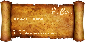 Hudecz Csaba névjegykártya